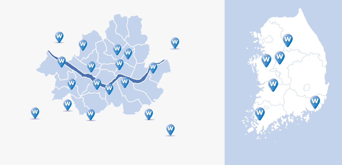 우선 출점 지역 지도